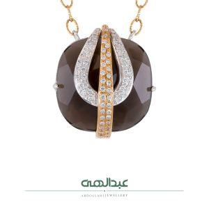 آویز جواهر اسموکی کوآرتز کد 5686