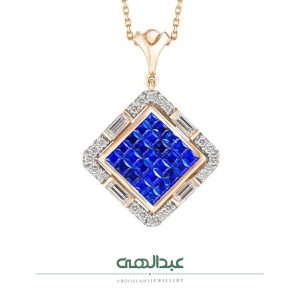 آویز جواهر یاقوت کبود کد B4057