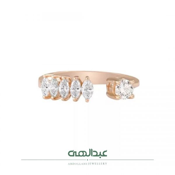 انگشتر جواهر انگشتر الماس انگشتر برلیان انگشتر جواهر مارکیز حلقه جواهر حلقه نامزدی|انگشتر جواهر کد B4562