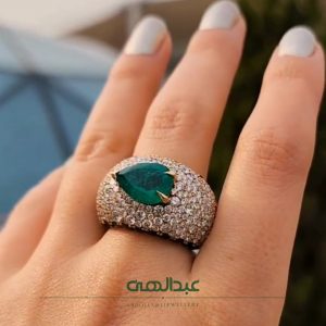 Jewelry ring, diamond ring, brilliant ring, emerald ring, tear jewelry ring Jewelry ring code B1514