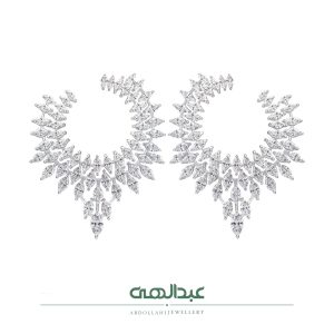 گوشواره جواهر کد B3528 | جواهری عبدالهی