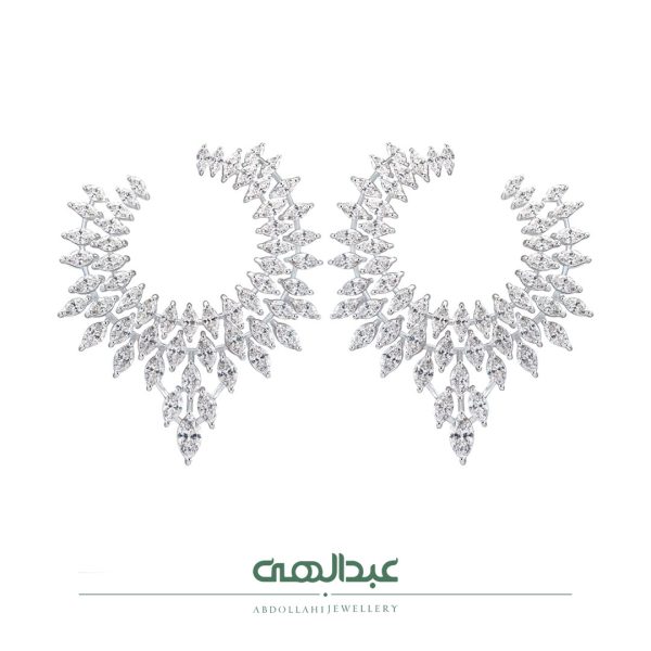 گوشواره جواهر کد B3528 | جواهری عبدالهی