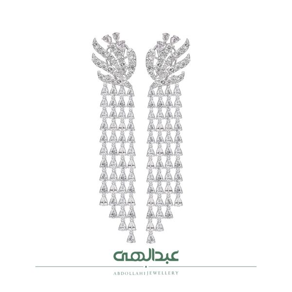 گوشواره جواهر کد B7159 | جواهری عبدالهی