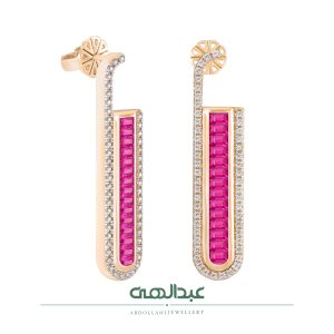 گوشواره جواهر کد B3100 | جواهری عبدالهی