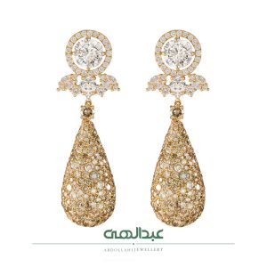 گوشواره جواهر کد B1053 | جواهری عبدالهی