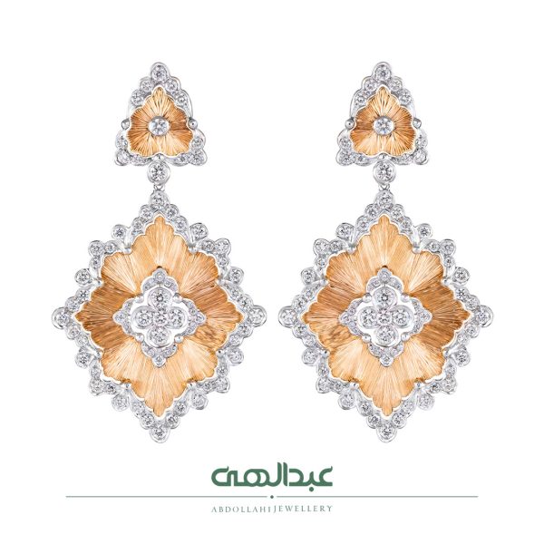گوشواره جواهر کد B6832 | جواهری عبدالهی