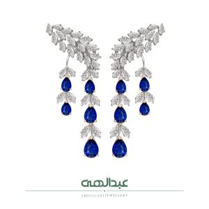 گوشواره جواهر کد B7113 | جواهری عبدالهی