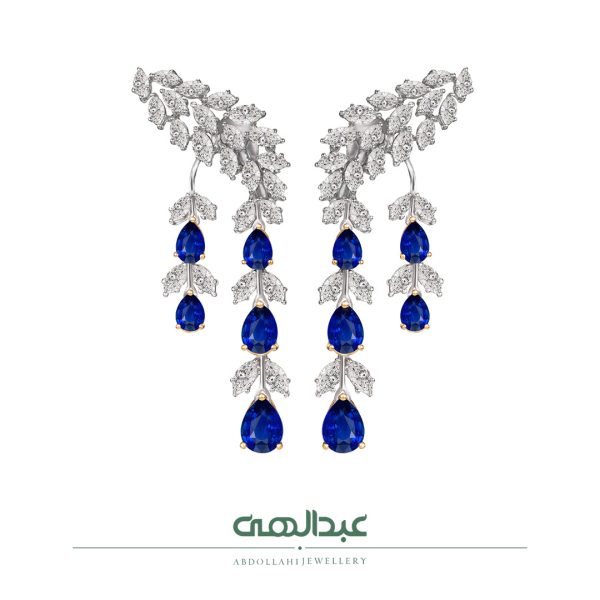 گوشواره جواهر کد B7113 | جواهری عبدالهی