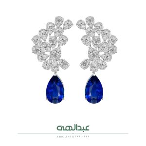 گوشواره جواهر کدB7203 | جواهری عبدالهی