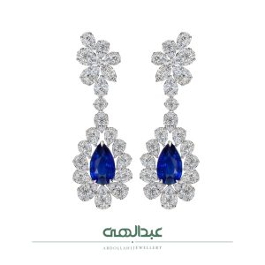 گوشواره جواهر کد B7184 | جواهری عبدالهی