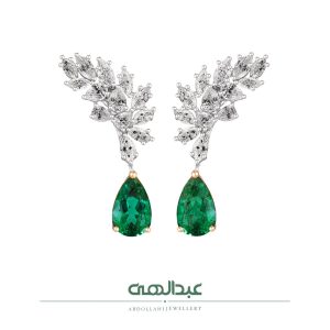 گوشواره جواهر کد B7156 | جواهری عبدالهی