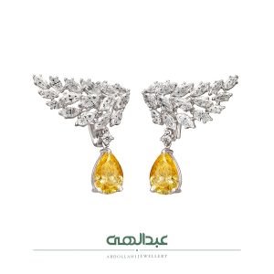 گوشواره جواهر کد B7155 | جواهری عبدالهی