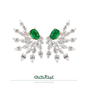 گوشواره جواهر کد B7080 | جواهری عبدالهی