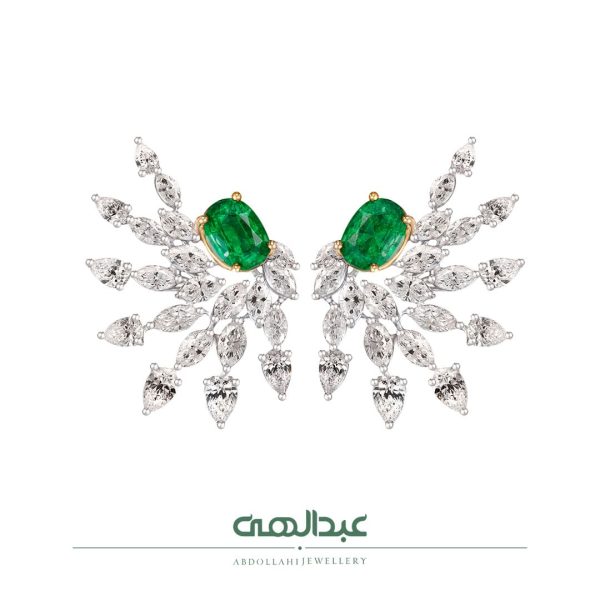 گوشواره جواهر کد B7080 | جواهری عبدالهی
