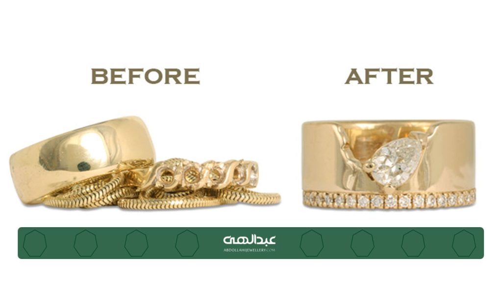 فرآیند تبدیل جواهرات قدیمی به طراحی‌های مدرن | جواهری عبدالهی